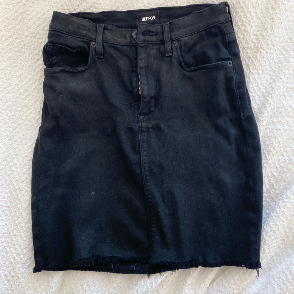 Hudson denim black pencil skirt